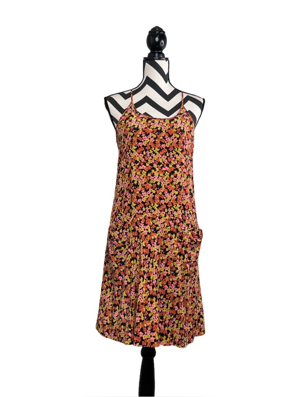 Theory Sz 4 100% Silk Ditsy Floral Boho Sundress